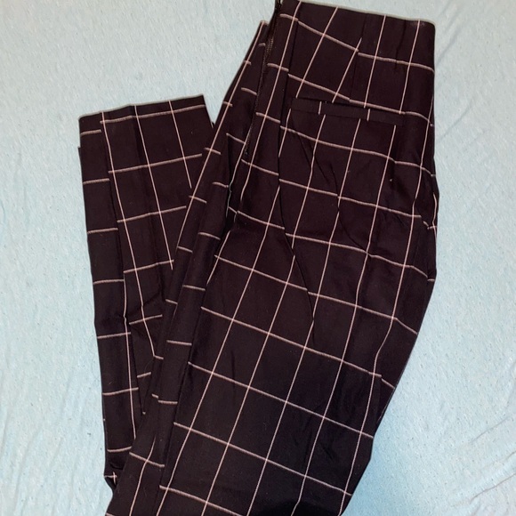 a new day Pants - A New Day Black and White Striped Dress Pants